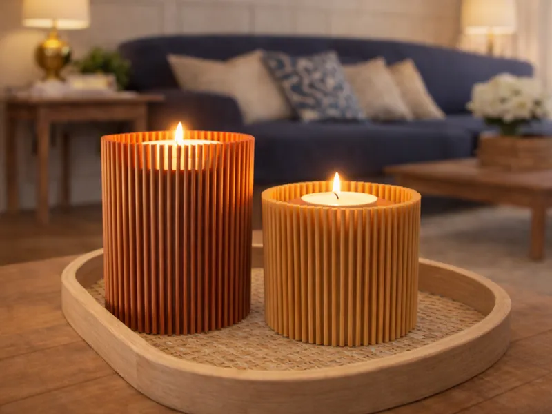 Modern Ribbed Tealight Holder