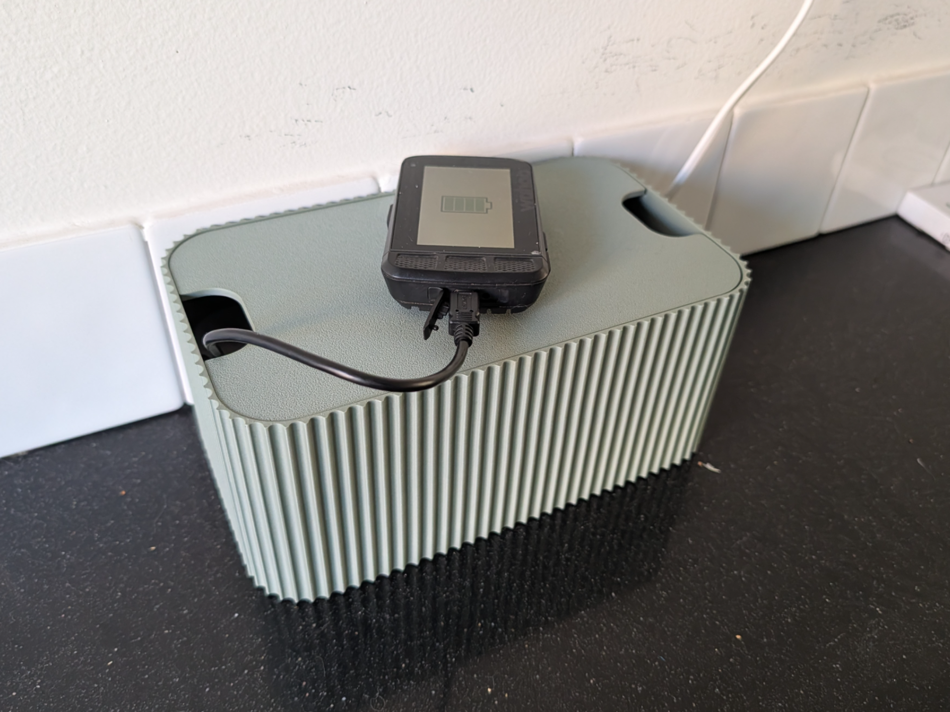 Charger Cable Organizer Box - Ribbed design