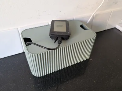 Charger Cable Organizer Box - Ribbed design