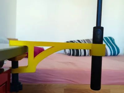 Selfie stick desk clamp