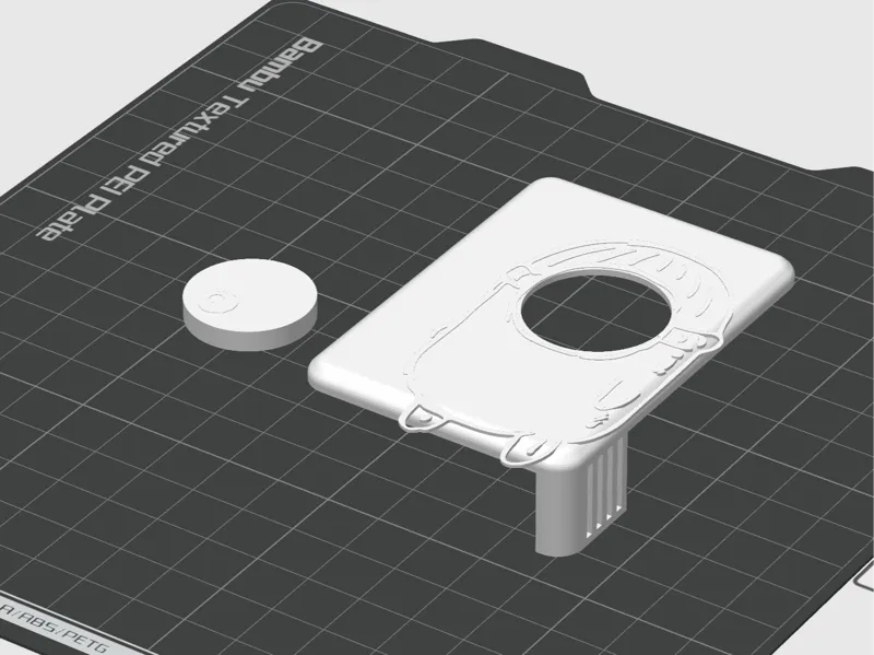 A1 Mini Plankton Extruder Cover NoAms raised Lines