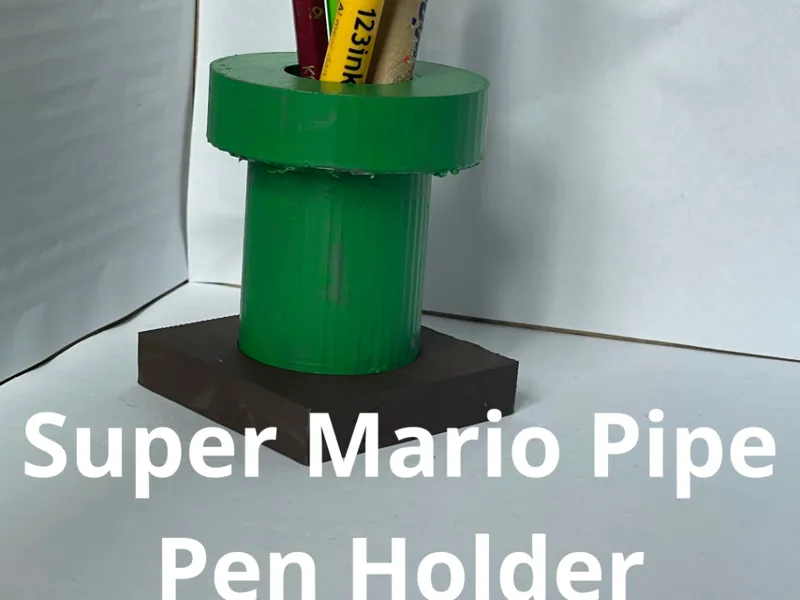 super mario pipe pen holder