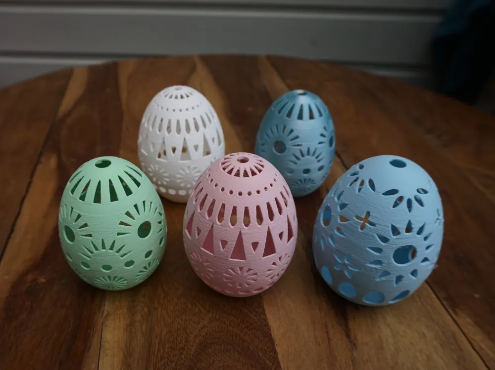 Easter Eggs Decoration 3x Variations - Free 3D Print Model - MakerWorld