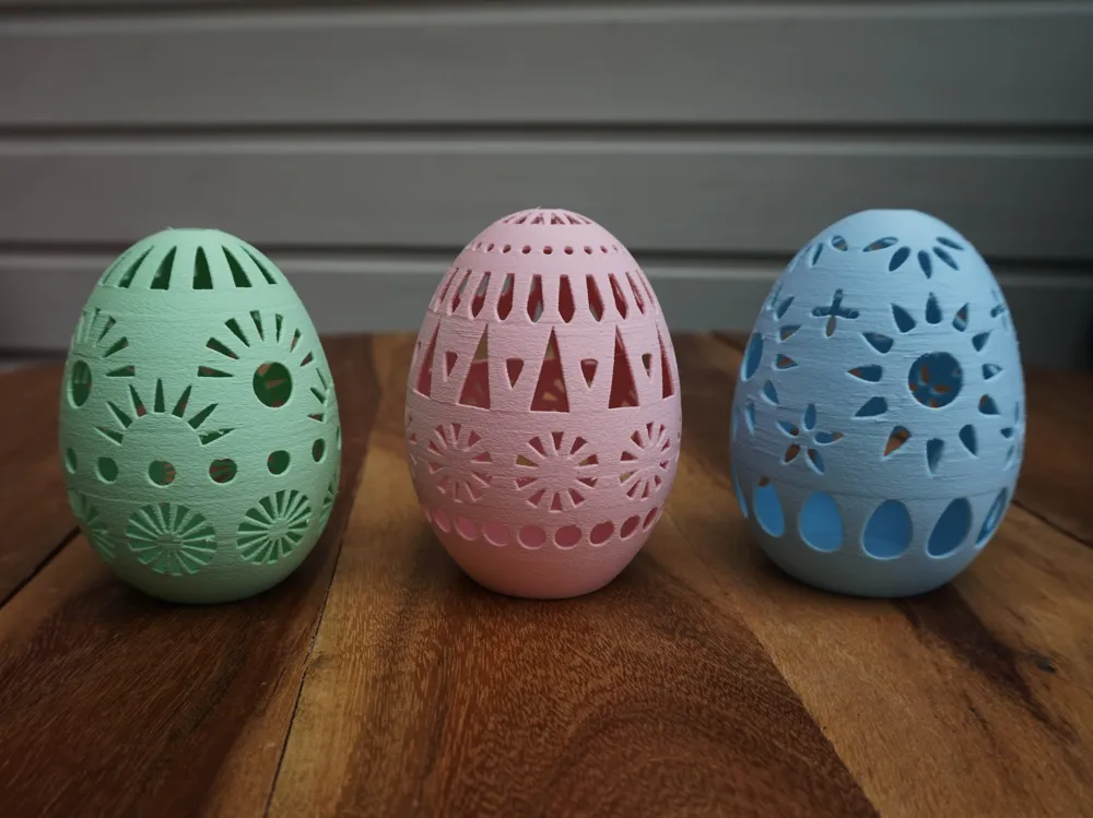 Easter Eggs Decoration 3x Variations - Free 3D Print Model - MakerWorld
