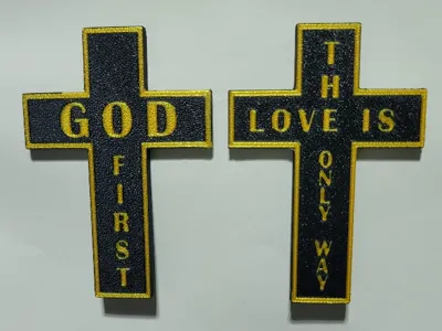 God First/Love is Fridge Magnet