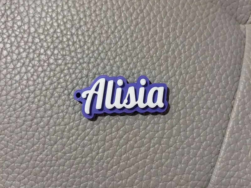 Alisia name keychain