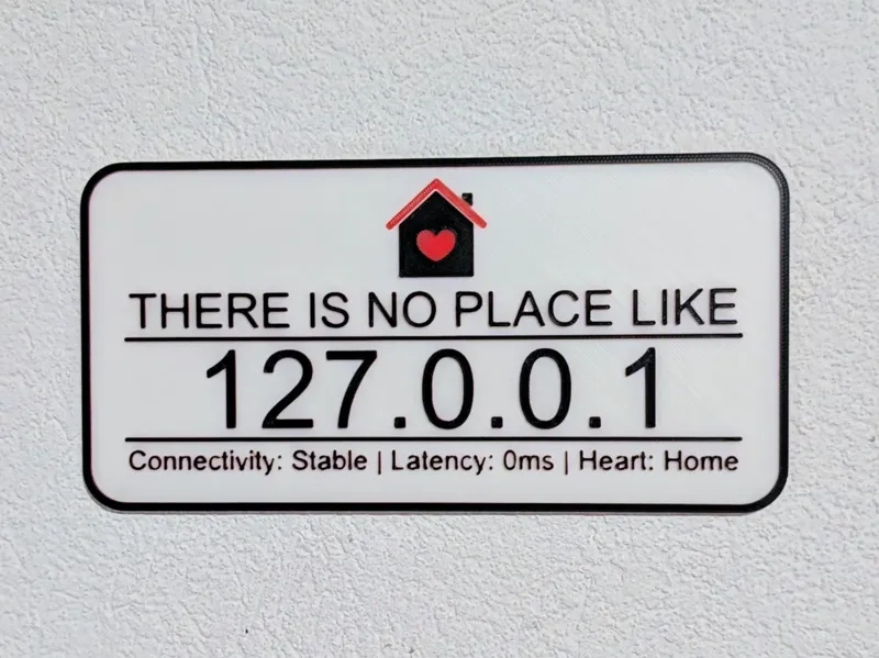 Schild Localhost für Netzwerkkollegen