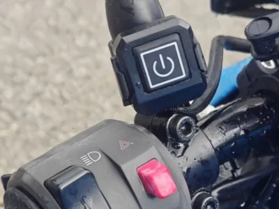 Kawazaki Z750 handlebar heater button clamp