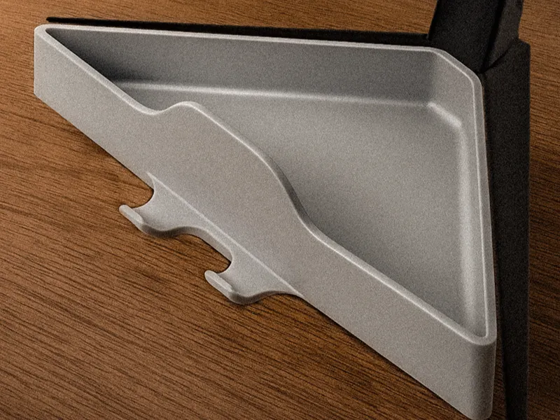 Minimalist Angular Monitor Tray with Phone Stand