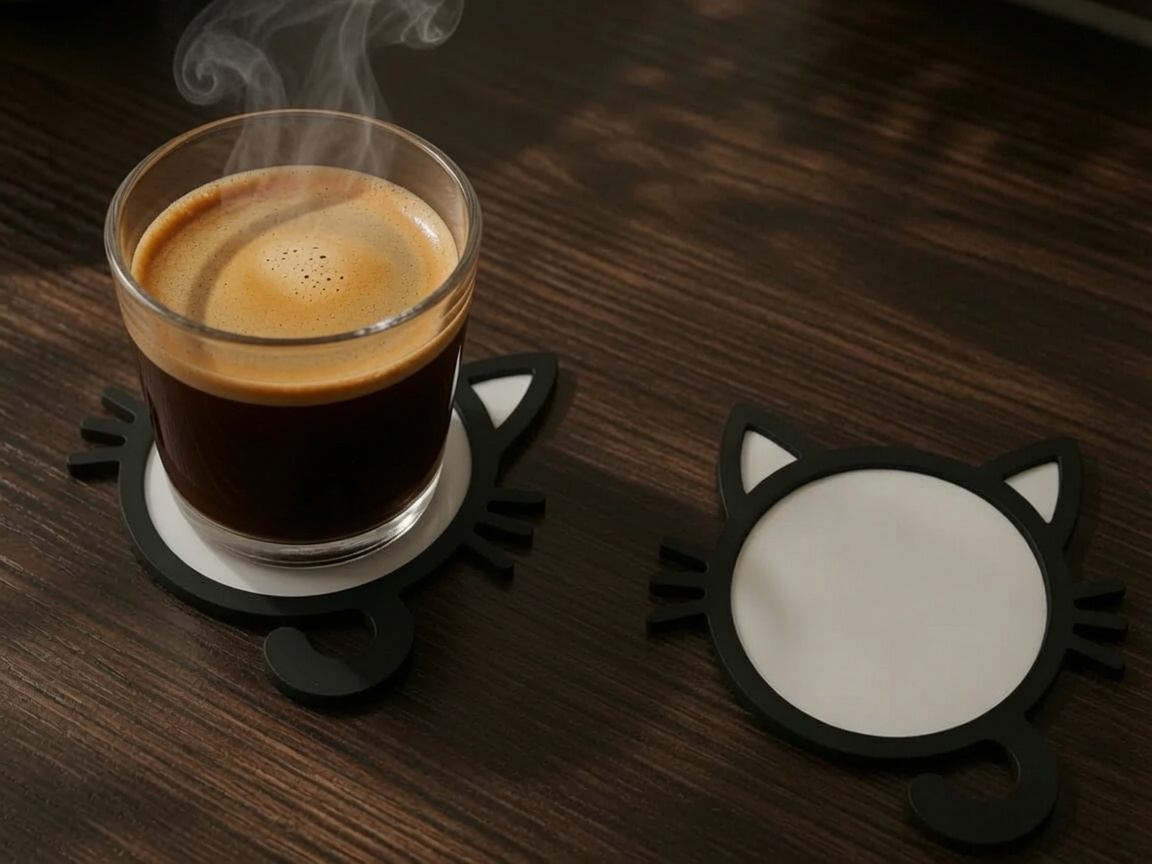 Kitty Coaster For cups