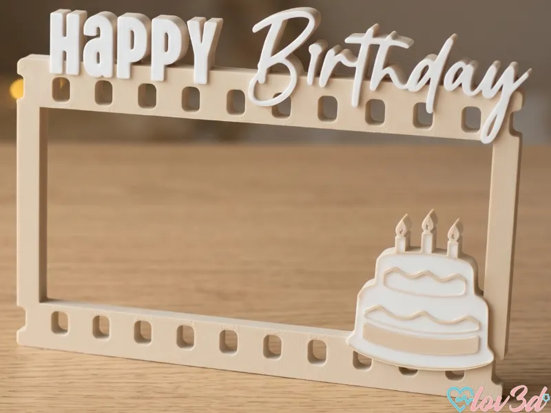 Happy Birthday Photo Booth Prop Frame