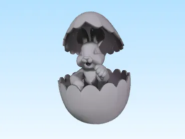 easter bunny in egg