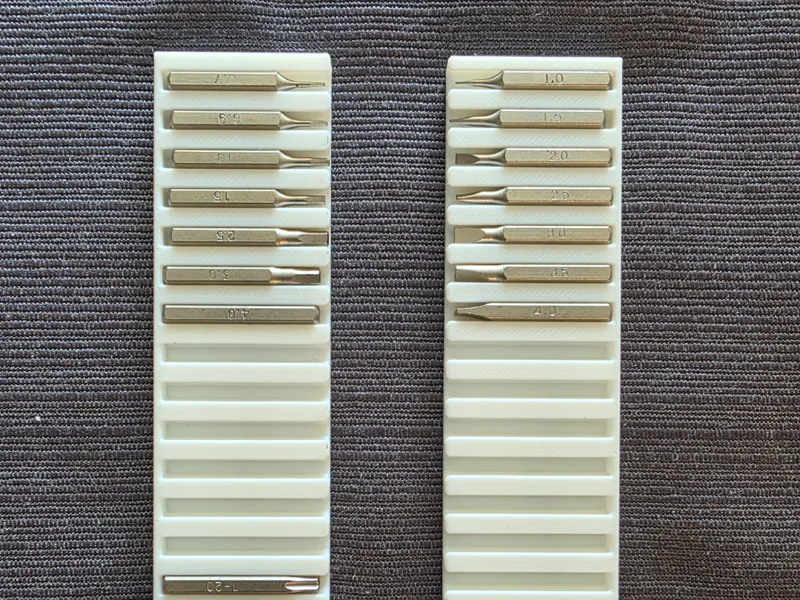 4mm Hex Bit Storage Tray (Optional Magnets)