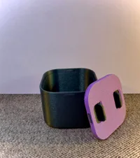 squared container - PLA two colors