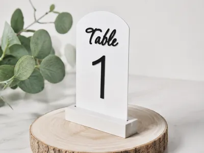 Elegant Wedding Table Numbers 