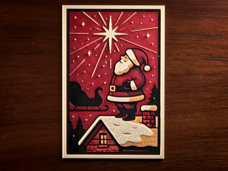 Santa looking at star