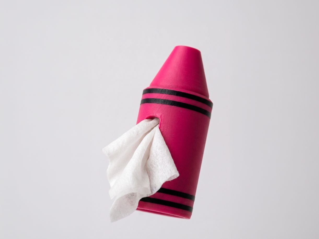 Dispensador de toallitas con diseño de crayola - 1
