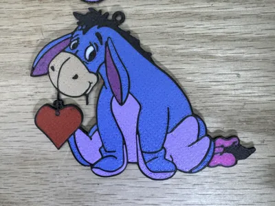 Eeyore holding Heart