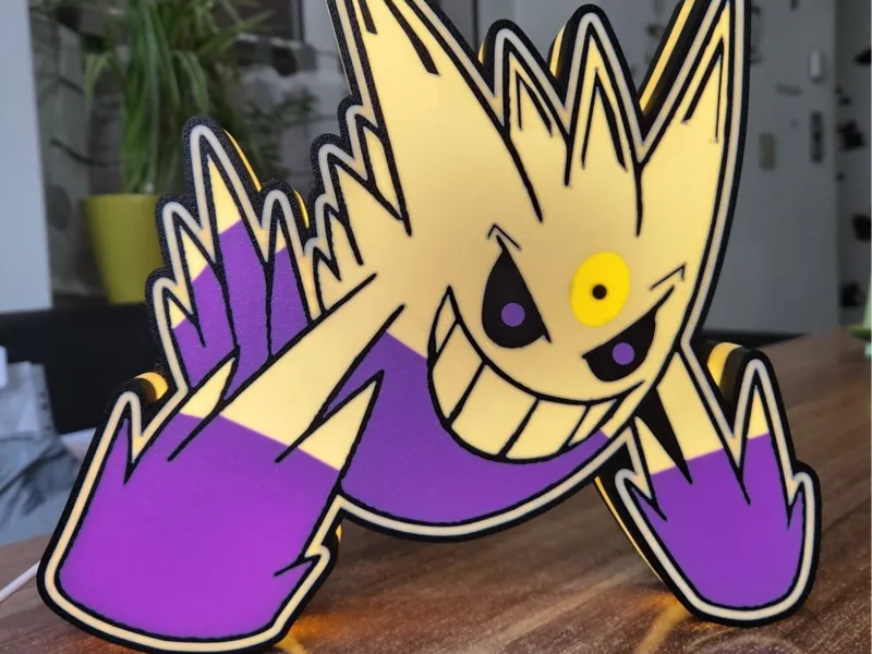 Shiny Mega Gengar Lightbox Led Pokemon 