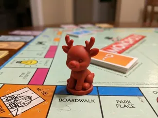 Baby Reindeer – Christmas Monopoly-Style Token