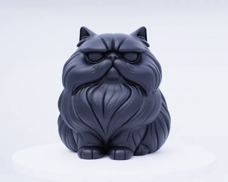 Cute Grumpy Cat.001 Cute Grumpy Cat - Free 3D Print Model - MakerWorld