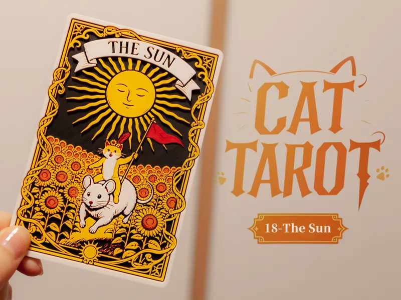 Cat tarot-19-The Sun