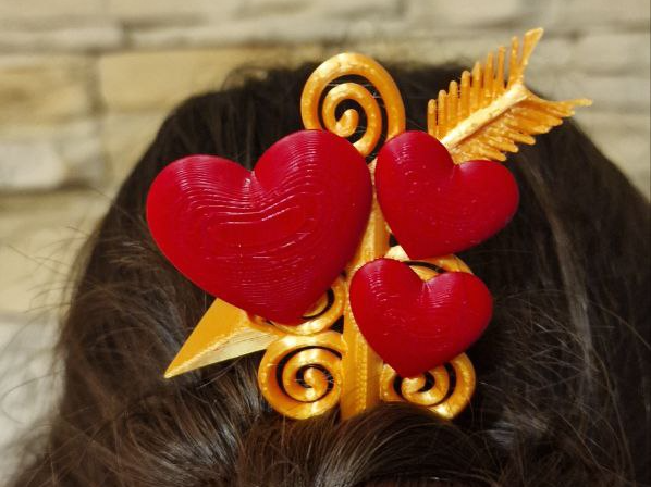 Hairpin Cuore Love  horquilla Corazón hair clip
