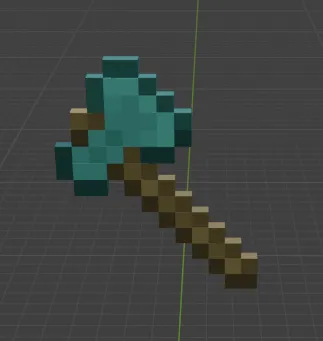 Custom Axe Model Minecraft minecraft diamond axe - Free 3D Print Model - MakerWorld