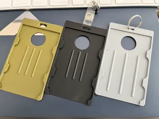 Slide in badge/id/card case