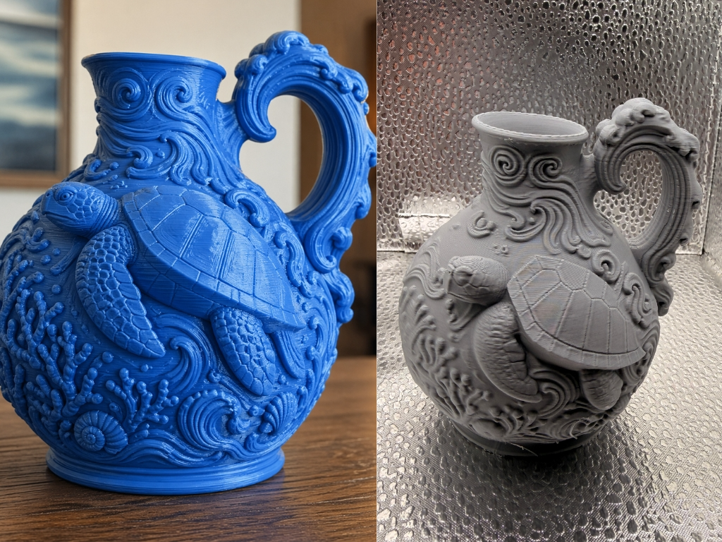 Blue Sea Turtle Ocean Pitcher Vase