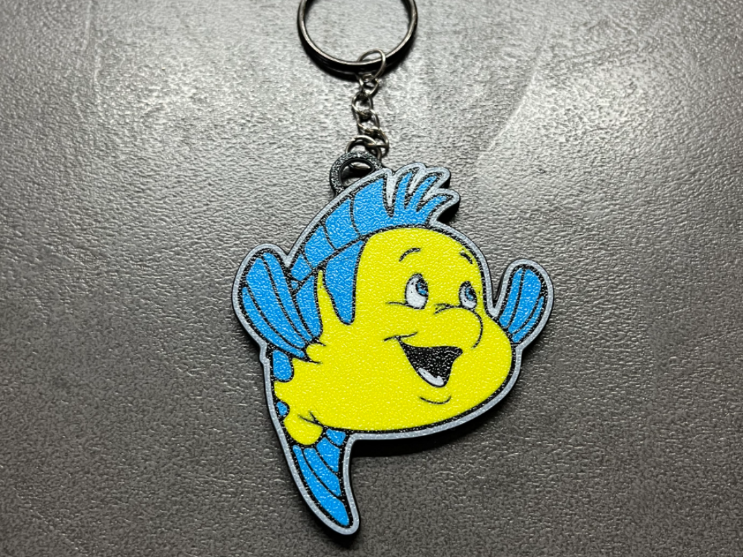 adorable Flounder keychain 