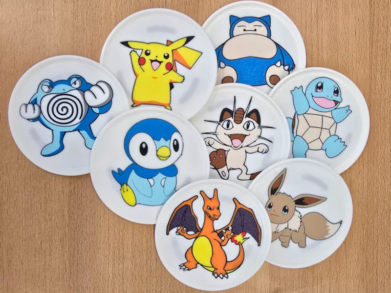 Untersetzter Pokemon Designs mit TPU Füßen