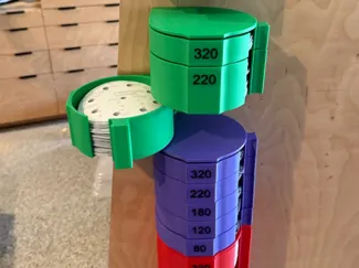 Stacked Sanding Disc Bins - 5"