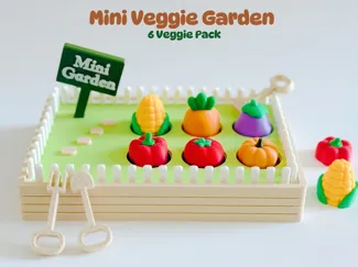 Mini Veggie Gargen & 6 Veggie Clickers