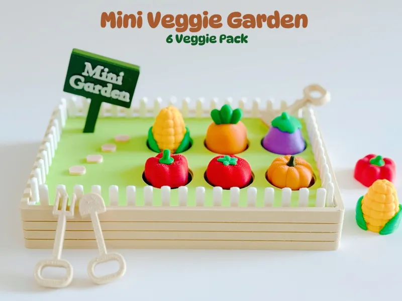 Mini Veggie Gargen & 6 Veggie Clickers