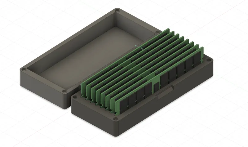 Print-in-Place DIMM storage box