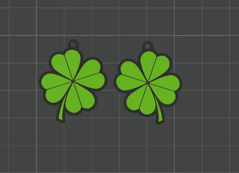 Shamrock (Clover) Earrings view 2