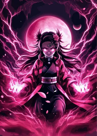 Demon Slayer Nezuko CMYK Lithophane
