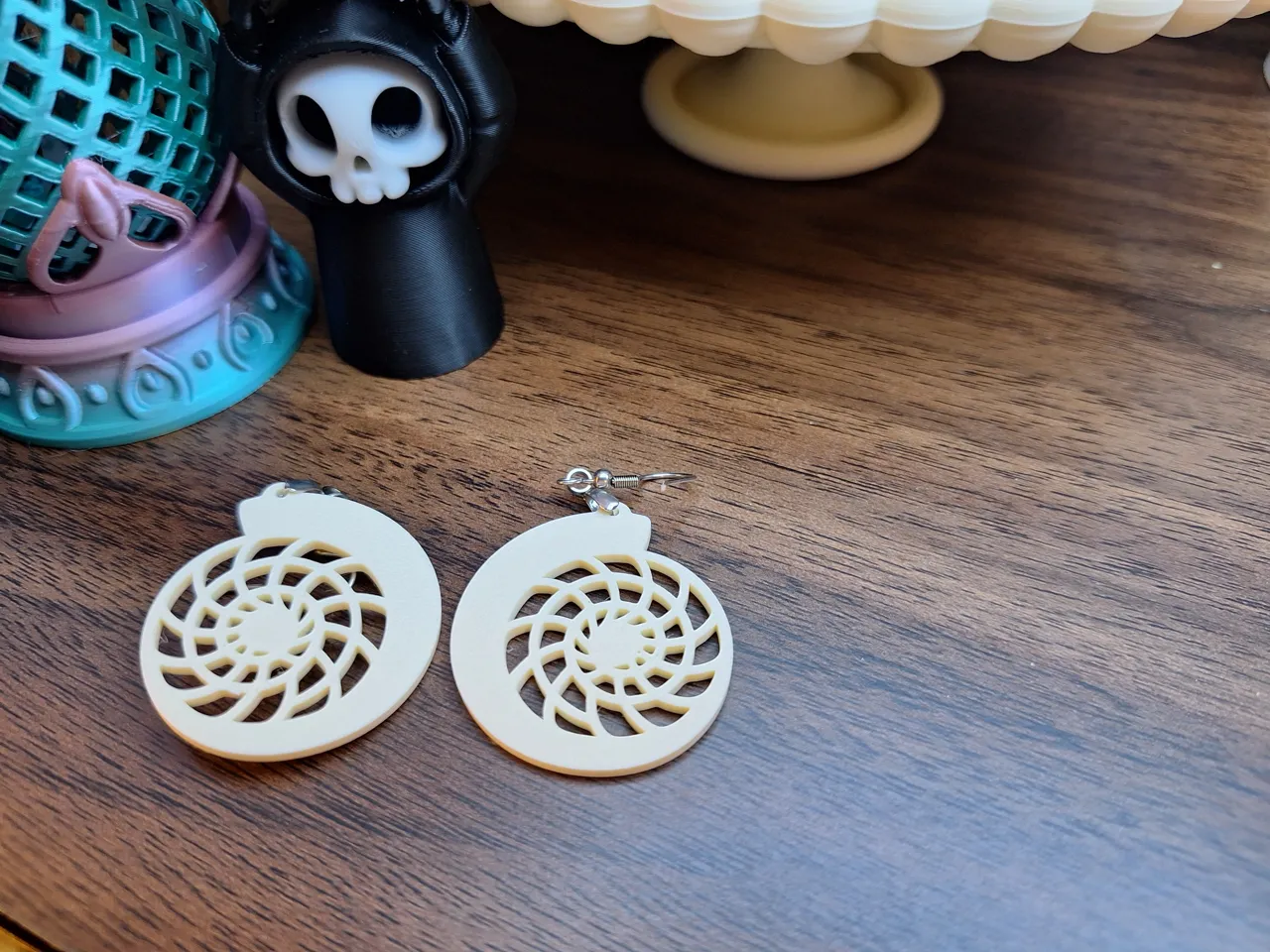 Floral Shell Earrings view 3