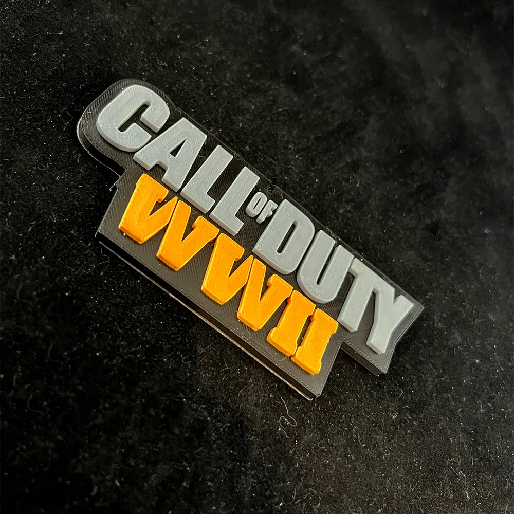 Gaming Logos - Call of Duty WWII - Free 3D Print Model - MakerWorld