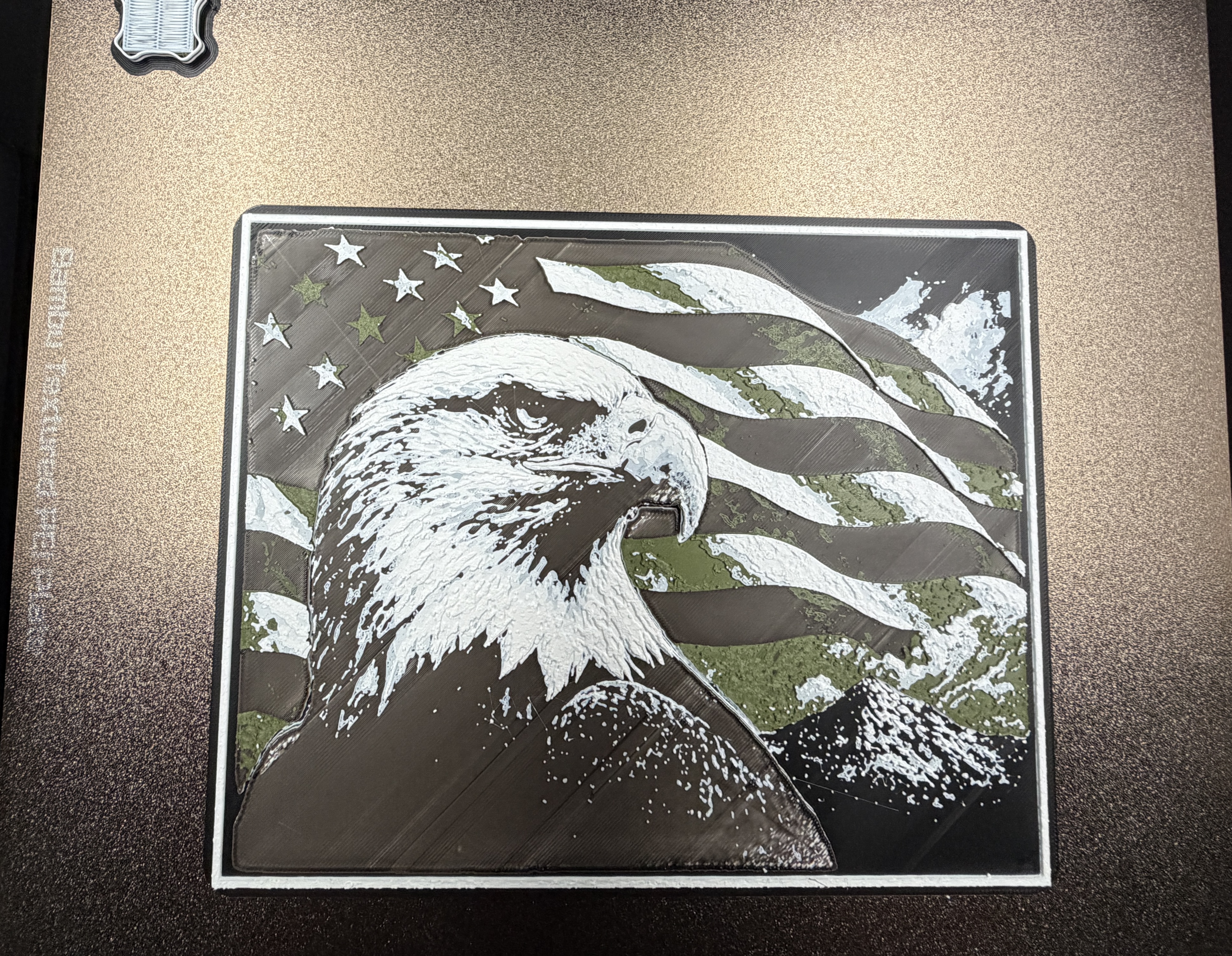 Miniatura 2 do modelo 3D Bald Eagle Hueforge 3 Versions