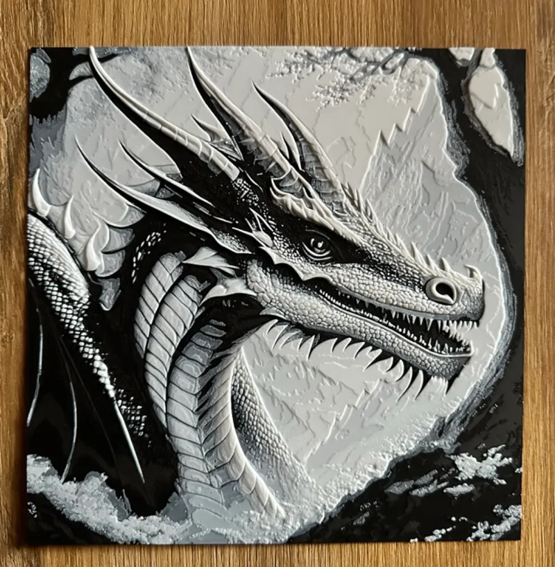 HueForge - Dragon in the forest portrait