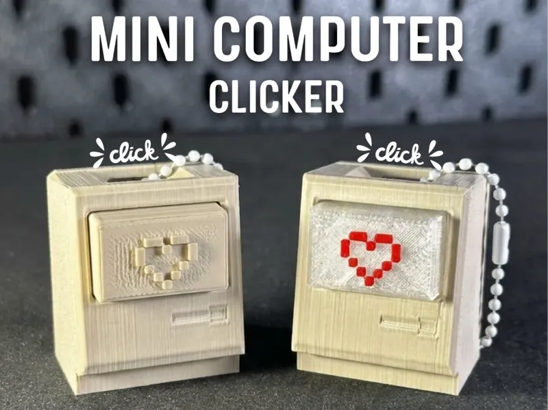 Computer with Heart Clicker Fidget