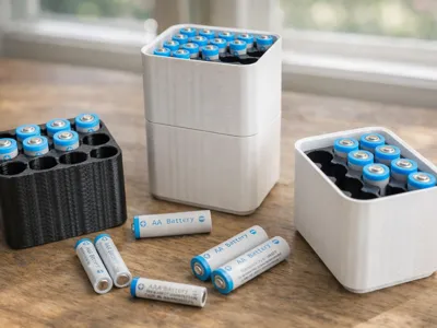 AA/AAA Minimal Modular Battery Organizer-No AMS