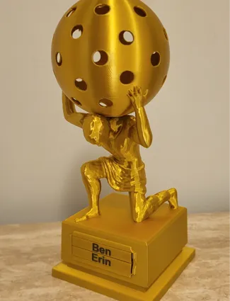 Pickleball Trophy with Swappable Name Plates