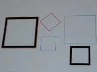 Pochoir carré magnétique pour tableau blanc — photo 1