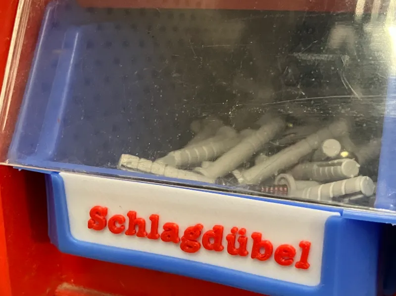 Etikett für SSI Sichtlagerkasten LF 211