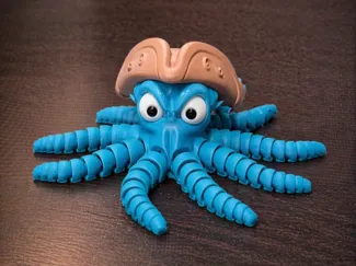 Articulated Octopus With A Hat