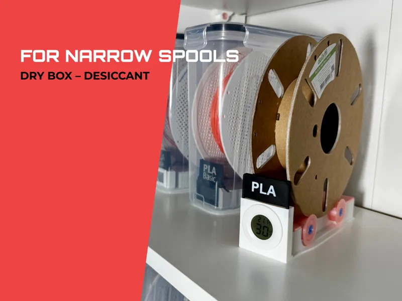 Dry Box – Desiccant - Narrow Spools - Hygrometer