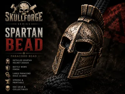 SkullForge – Fallen Spartan | Paracord-Bead